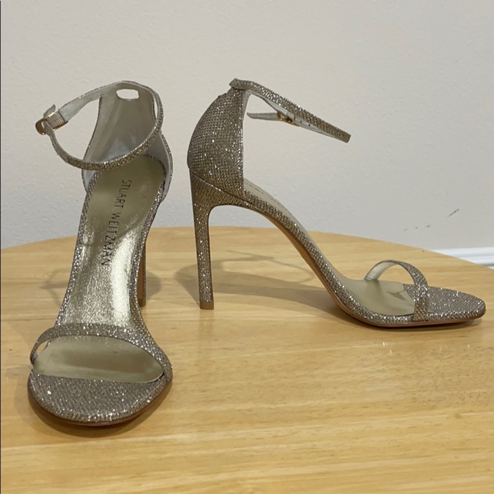 Stuart Weitzman Platinum Noir Nudistsong 8N
